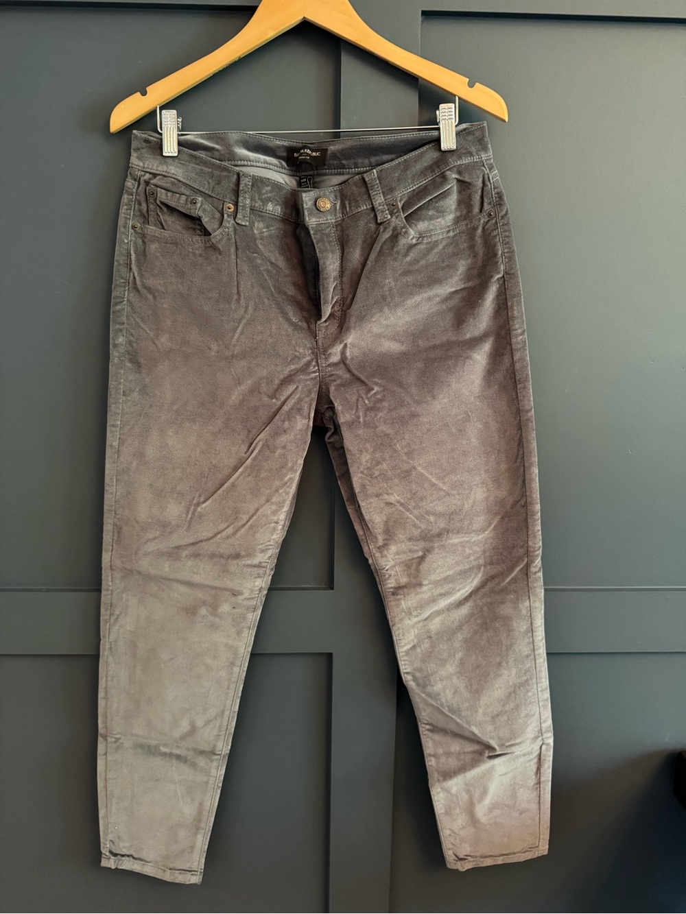Banana Republic Women's Gray Skinny Velvet Jeans
